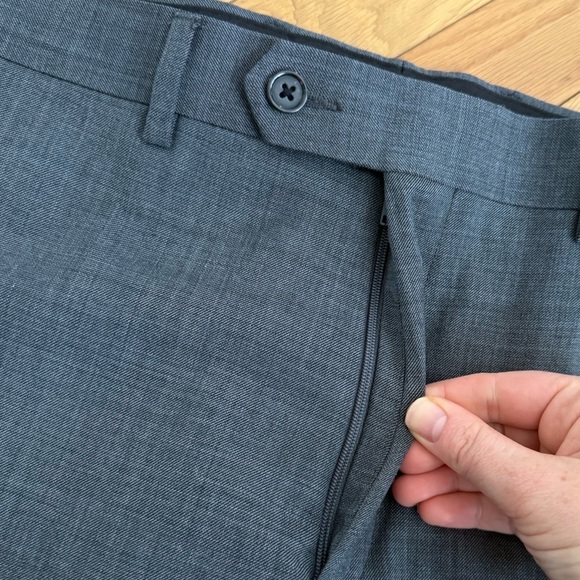 Lauren Ralph Lauren Black Label Grey Modern Wool Blend Dress Pants 40W X 29L - Picture 4 of 7